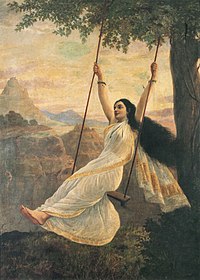 Mohini on a swing