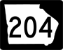 State Route 204 marker