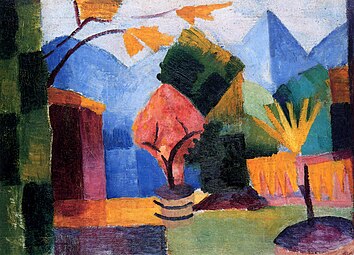 August Macke: «Hage ved Thunsjøen», 1913