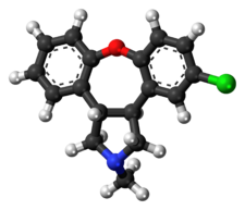 Ball-and-stick model of the asenapine molecule