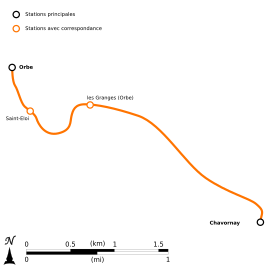 Voir la carte de la ligne.