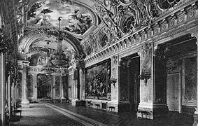 Salle d'apparat du palais royal (avant 1930).