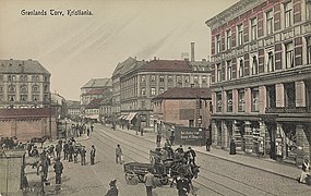 Grønlands torg. Foto: Ukjent år og fotograf. Fra nb.no .