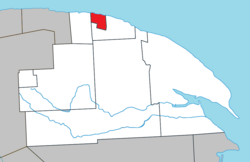 Location within La Côte-de-Gaspé RCM