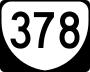 State Route 378 marker