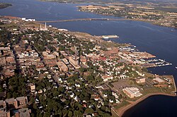 Ilmakuva Charlottetownin keskustasta