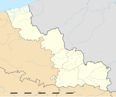 Mapa konturowa Nord, w centrum znajduje się punkt z opisem „Anstaing”