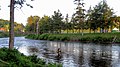 Pêcheur au saumon dans la rivière Matapédia à Causapscal.