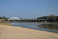 Tied arch bridge across Tunga river at Thirthahalli, Karnataka, India