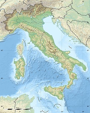 Corno Grande na zemljovidu Italije