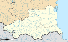 Mapa konturowa Pirenejów Wschodnich, u góry po prawej znajduje się punkt z opisem „Opoul-Périllos”