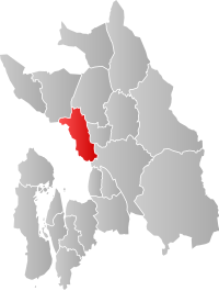 Kart som viser Nittedal kommune.