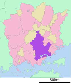 Lokasi Okayama di Okayama