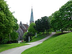 Stensparken, sett mot Fagerborg kirke. Foto: Helge Høifødt