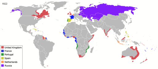 concernant les colonies en Amérique latine il faut attendre jusqu’à 1825 pour l’indépendance de certains gros territoires que ce soit dans les caraïbes ou sur le continent.