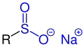 Allgemeine Struktur von Sulfinsäuresalzen