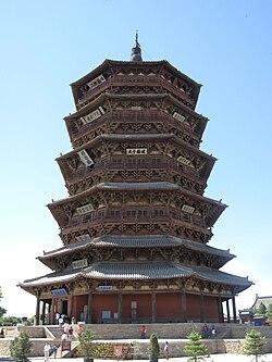 The Pagoda of Fogong Temple, Ying County, built in 1056.