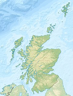 Mapa konturowa Szkocji, na dole znajduje się punkt z opisem „Firth of Clyde”