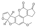 Estructura molecular de la aflatoxina B1