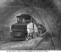 Rollen-Scheren­strom­abnehmer bei der Baltimore and Ohio Rail­road 1895