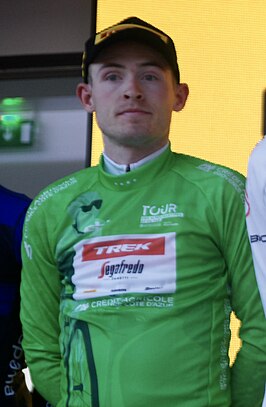 Skjelmose op het podium van de Ronde van de Alpes-Maritimes en de Var, 2023