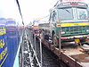 Trucks being carried in KRC's RORO service