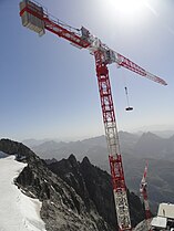 Mont Blanc üzerindeki kule vinci