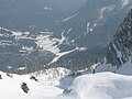 La frazione di Sella Nevea dal monte Canin