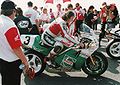 Image 12Joey Dunlop on his Honda RC30 ready for the Senior TT (from Outline of motorcycles and motorcycling)