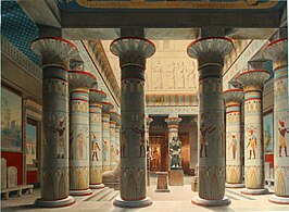 De Egyptische binnenplaats, uit Friedrich August Stüler, Das Neue Museum in Berlin, Riedel 1862