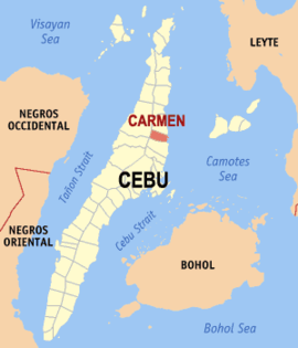 Carmen na Cebu Coordenadas : 10°35'N, 123°58'E