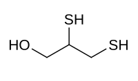 Skeletal formula of dimercaprol