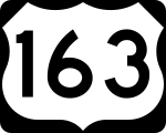 Straßenschild des U.S. Highways 163