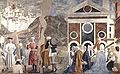 Detalle de La leyenda de la Cruz, de Piero della Francesca, 1452-1466.