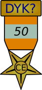 The 50 DYK Creation and Expansion Medal, awarded by Evrik [29], July 2023