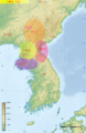 Han dynasty destroys Wiman Joseon in 108 BC and establishes the Four Commanderies.