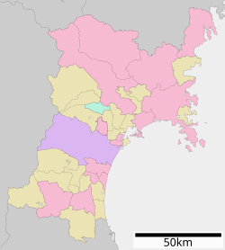 鋳銭場の位置（宮城県内）