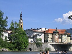 Bad Tölz sett frå elva Isar