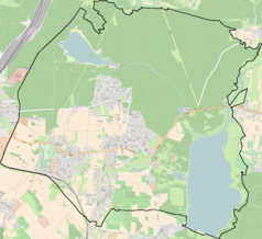 Mapa konturowa gminy Świerklaniec, w centrum znajduje się punkt z opisem „Stare Chechło”