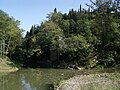 Zusammenfluss von Ema (oben) und Greve (rechts) in Galuzzo unterhalb der Certosa San Lorenzo