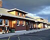 Exterior of Eugene, Oregon, train depot