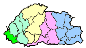 Poziția localității Districtul Samtse