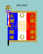 Drapeau de 1854 à 1860 (avers)