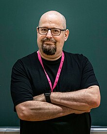 Stross in 2019 at Finncon in Jyväskylä