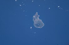 Sint Eustatius fotita el la ISS