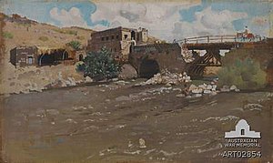 George Lambert's painting of Jisr Benat Yakub