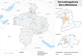 Localisation de Arrondissement administratif de Berne-Mittelland