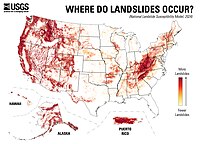 2024 United States landslide risk map