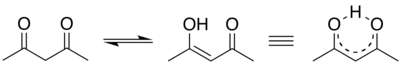 Acetilacetona tautomērija