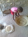 Mahangu pounding in Namibia